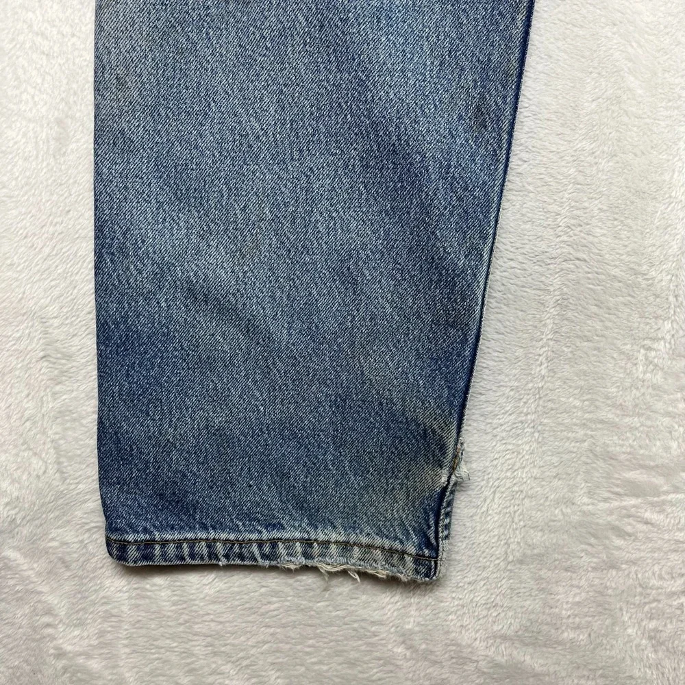 VTG Levi's 505 Regular Fit Straight Leg Jeans‎ Men's Denim Distressed - 34X30.5